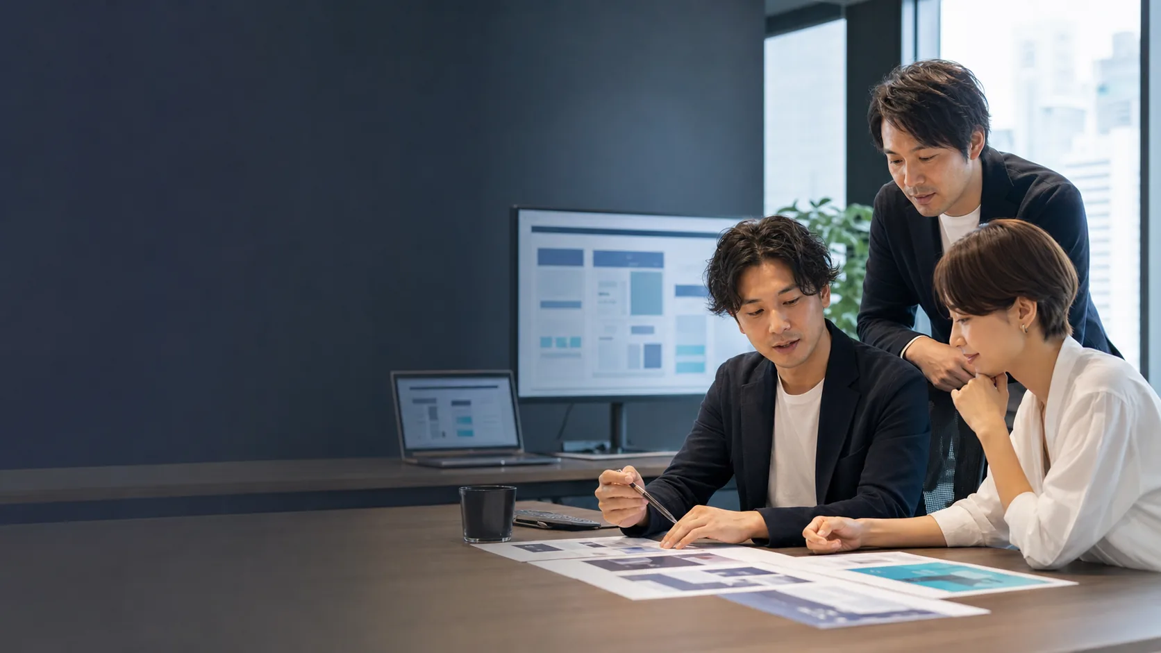 Webサイト制作を検討する日本人チーム